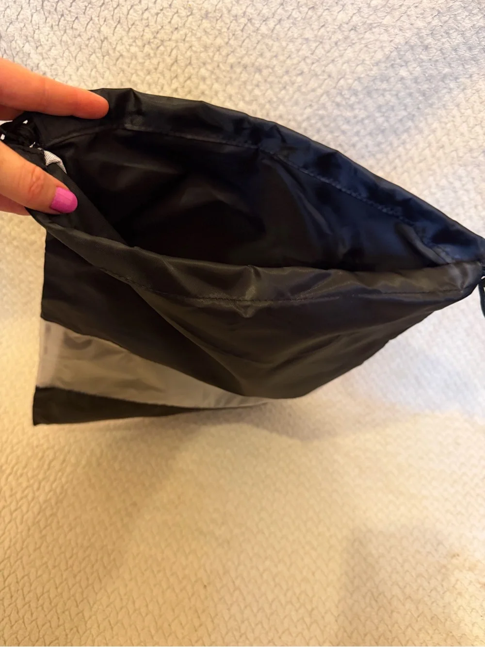 French Connection Black Travel Organizer Pouch